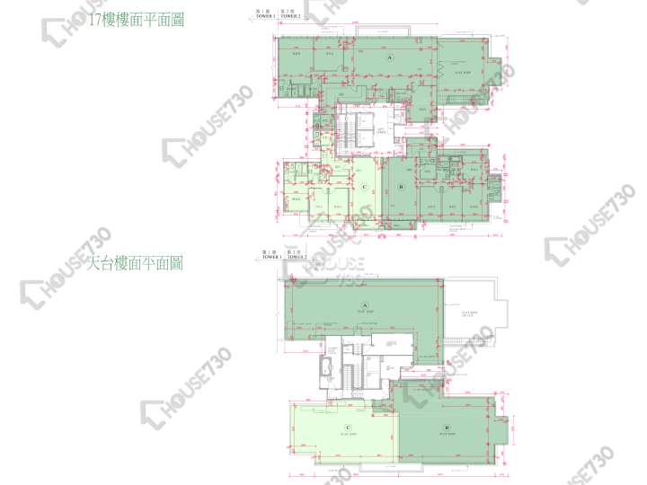 海日灣 平面圖 海日灣 Court D 2座 17樓 樓層平面圖 - House730