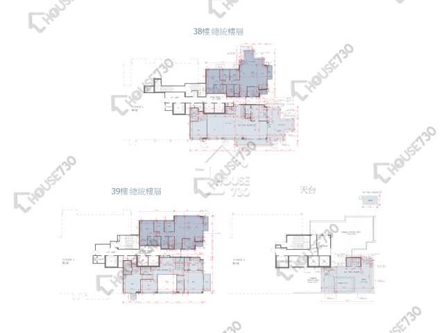 天寰 平面圖 天寰 天海匯1座 38-39樓 樓層平面圖 - House730