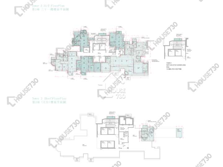 The Parkside 平面圖 The Parkside 3座 31樓 樓層平面圖 - House730