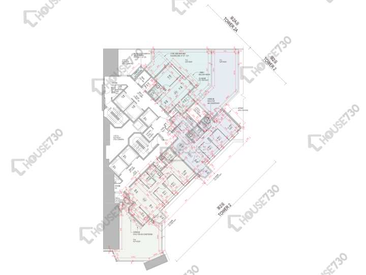The Parkside 平面圖 The Parkside 2A座 1樓 樓層平面圖 - House730