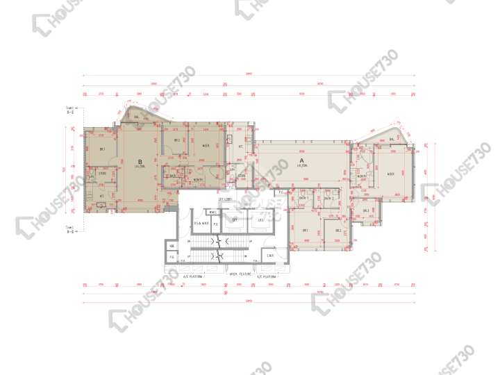 何文田山畔 平面圖 何文田山畔 2座 30樓 樓層平面圖 - House730