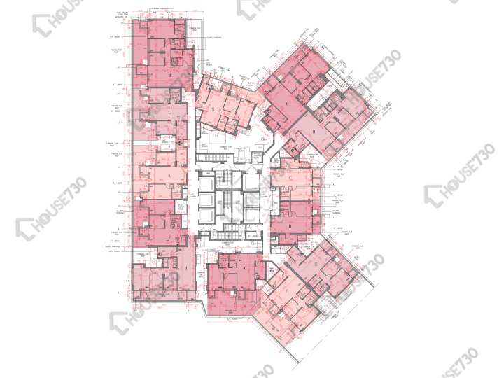 凱滙 平面圖 凱滙 1期 2座 6樓 樓層平面圖 - House730