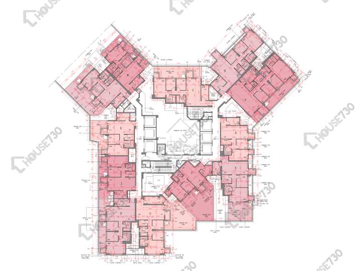 凱滙 平面圖 凱滙 1期 1座 6樓 樓層平面圖 - House730