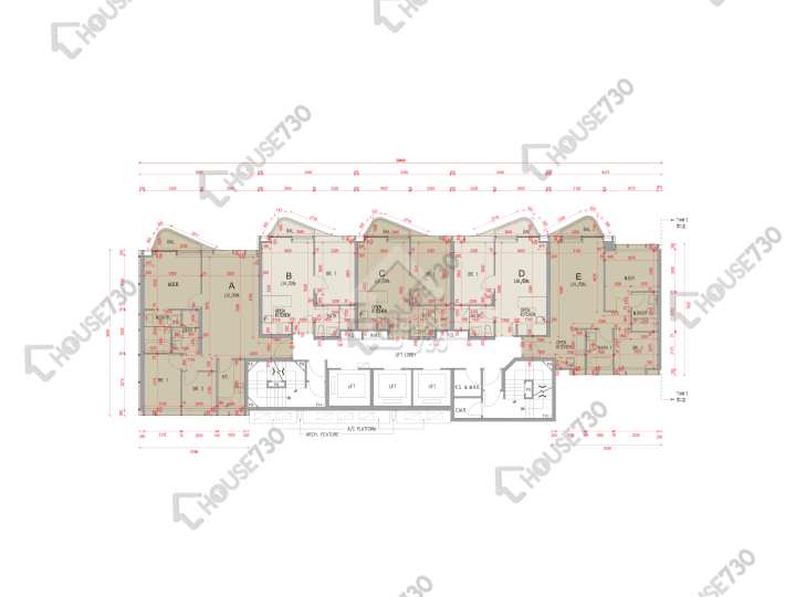 何文田山畔 平面圖 何文田山畔 1座 5-11樓 樓層平面圖 - House730
