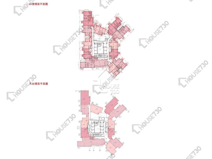 凱滙 平面圖 凱滙 1期 2座 55樓 樓層平面圖 - House730