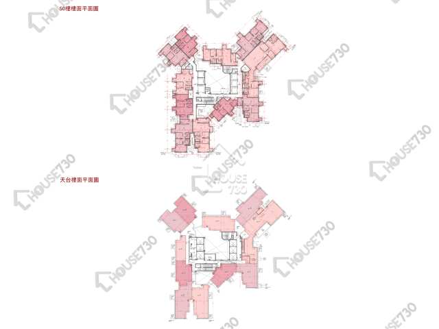 凱滙 平面圖 凱滙 1期 1座 50樓 樓層平面圖 - House730