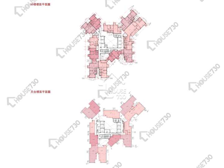 凱滙 平面圖 凱滙 1期 1座 50樓 樓層平面圖 - House730