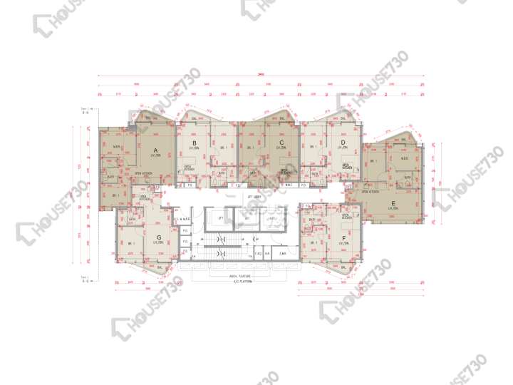 何文田山畔 平面圖 何文田山畔 2座 5-11樓 樓層平面圖 - House730