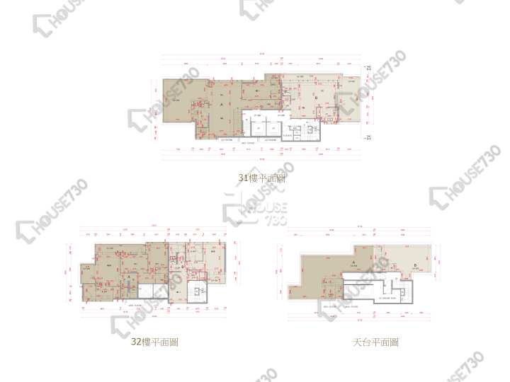 何文田山畔 平面圖 何文田山畔 1座 31樓 樓層平面圖 - House730