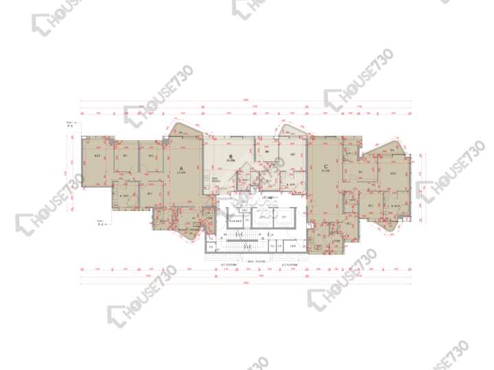 何文田山畔 平面圖 何文田山畔 2座 22-23,25-27,28樓 樓層平面圖 - House730