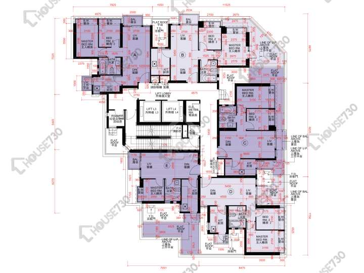 喜薈 平面圖 喜薈 2座 6樓 樓層平面圖 - House730