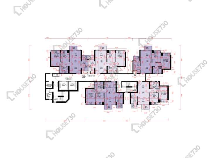 喜薈 平面圖 喜薈 1座 7-13,15-16,18-23,25-32,33樓 樓層平面圖 - House730