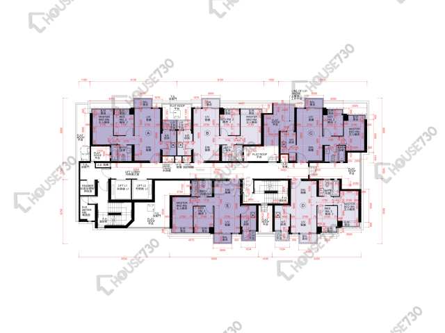 喜薈 平面圖 喜薈 1座 6樓 樓層平面圖 - House730