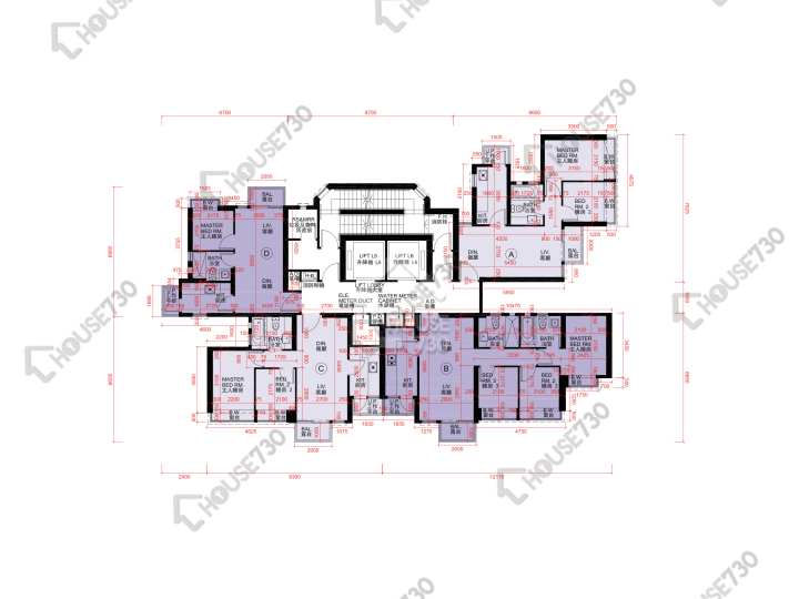 喜薈 平面圖 喜薈 3座 7-13,15-16,18-23,25-32,33樓 樓層平面圖 - House730