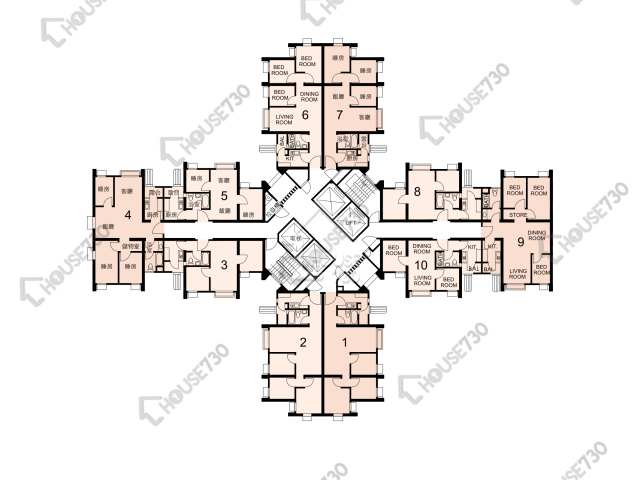 青泰苑 平面圖 青泰苑 俊泰閣 (F座) 1-32樓 樓層平面圖 - House730