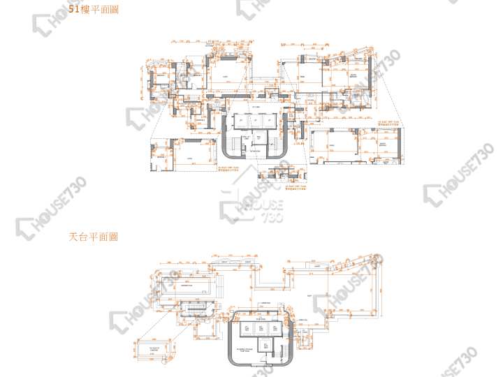 瀚然 平面圖 瀚然 51樓 樓層平面圖 - House730