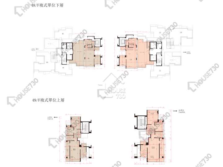 昇柏山 平面圖 昇柏山 48樓 樓層平面圖 - House730