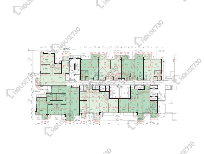 囍逸 平面圖 囍逸 1座 6-12,15-22,23樓 樓層平面圖 - House730
