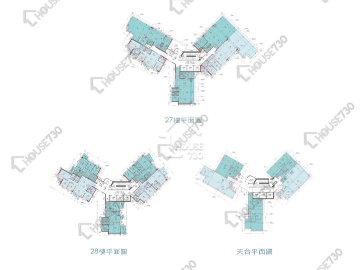 嘉悅 平面圖 嘉悅 2座 27-28樓 樓層平面圖 - House730
