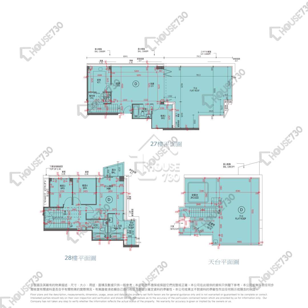 Tseung Kwan O TWIN PEAKS Lower Floor Unit Floor Plan 1座-高層-D室 House730-6511382
