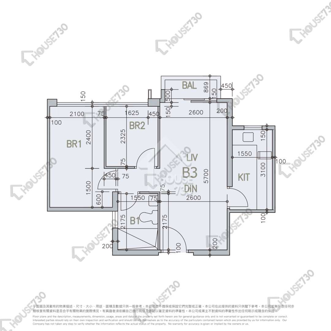 Yuen Long South New Development Area PARK VILLA Unit Floor Plan 2期 柏逸-1座-B3室 House730-6606811