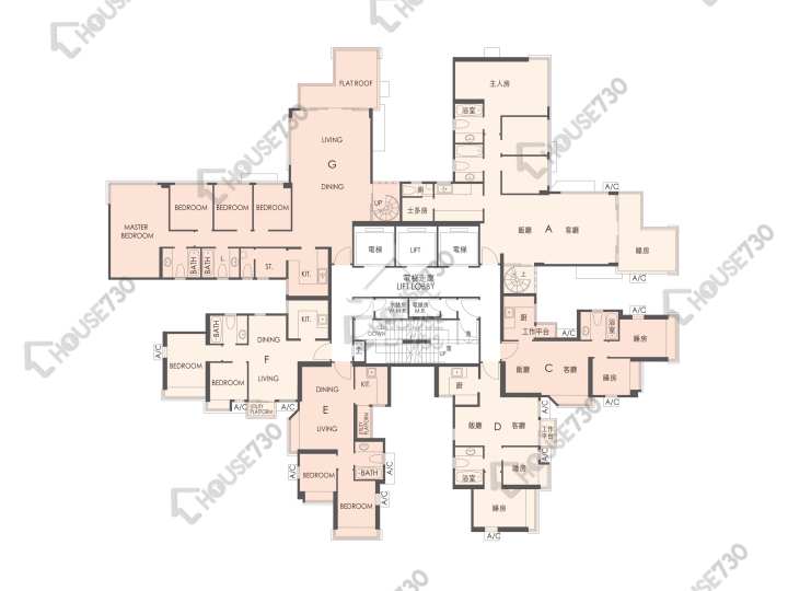 聚康山莊 平面圖 聚康山莊 3座 30樓 樓層平面圖 - House730