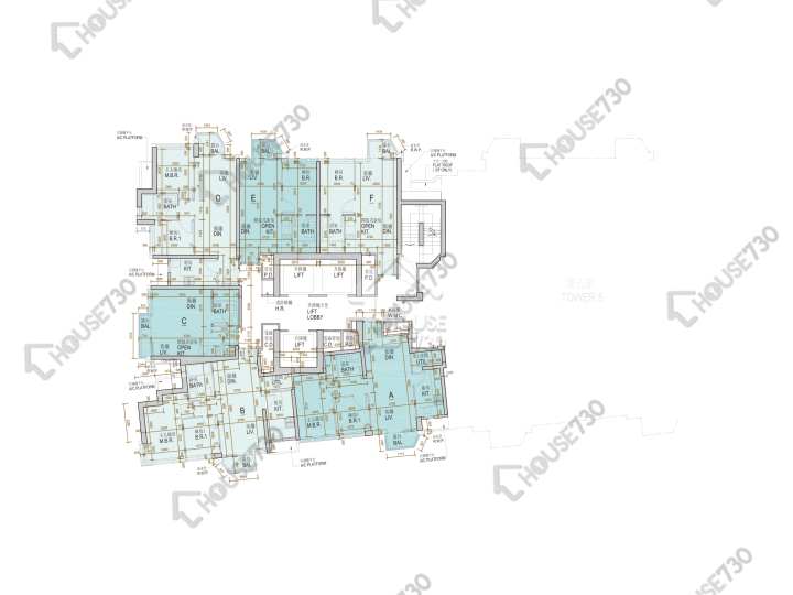 Oasis Kai Tak 平面圖 Oasis Kai Tak 3座 3,5-12,15-23,25-31,32樓 樓層平面圖 - House730