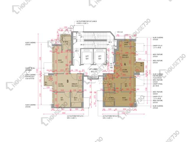 The Richmond 平面圖 The Richmond 26樓 樓層平面圖 - House730