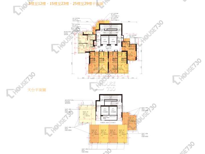 Ava 61 平面圖 Ava 61 5-12,15-23,25-28,29樓 樓層平面圖 - House730