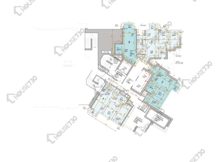 Oasis Kai Tak 平面圖 Oasis Kai Tak 2座 3樓 樓層平面圖 - House730