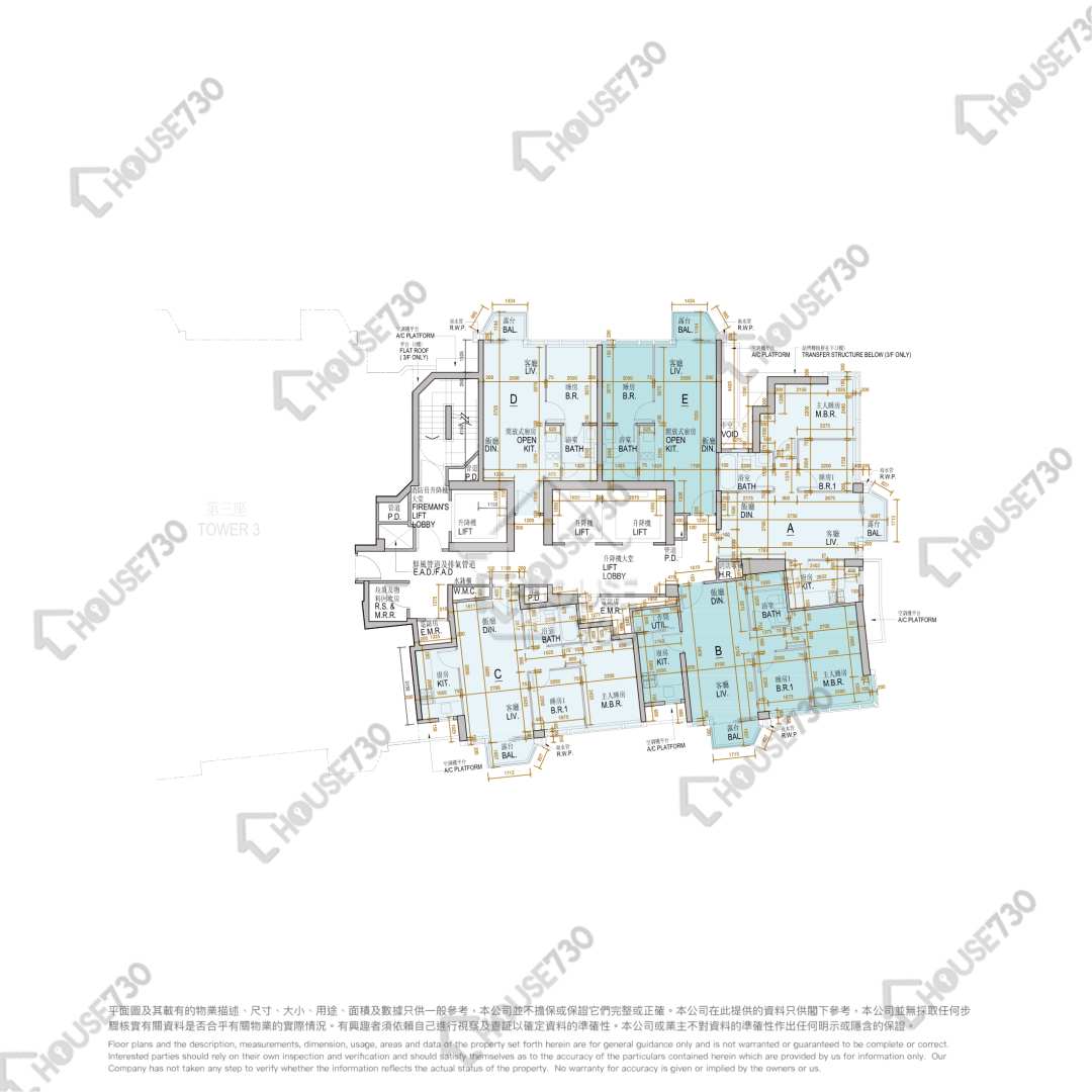 Kai Tak New Area OASIS KAI TAK Lower Floor Floor Plan 5座-高層/中層/低層 House730-6864565