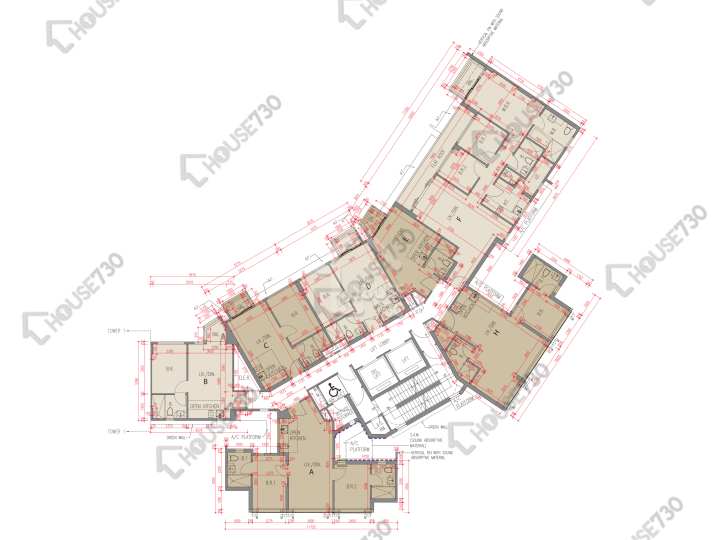 The Carmel 平面圖 The Carmel 2座 8樓 樓層平面圖 - House730