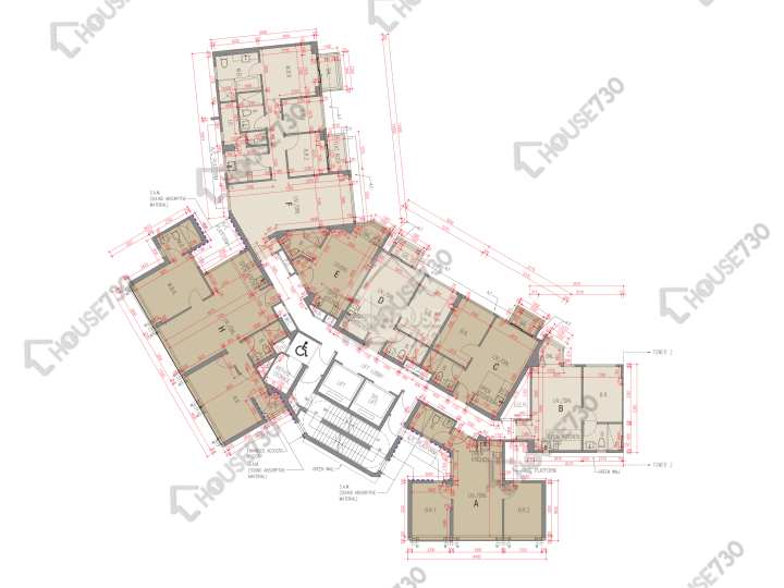 The Carmel 平面圖 The Carmel 1座 8樓 樓層平面圖 - House730