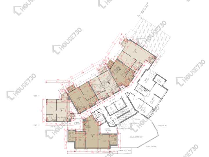 The Carmel 平面圖 The Carmel 2座 1樓 樓層平面圖 - House730