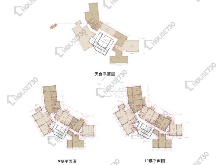 The Carmel 平面圖 The Carmel 1座 9-10樓 樓層平面圖 - House730