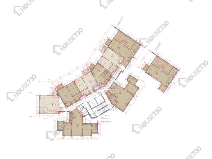 The Carmel 平面圖 The Carmel 2座 2-3,5-6,7樓 樓層平面圖 - House730