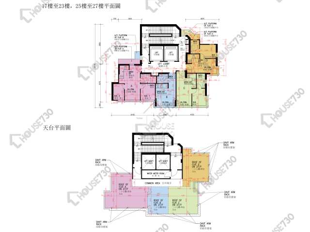 Ava 55 平面圖 Ava 55 17-23,25-26,27樓 樓層平面圖 - House730