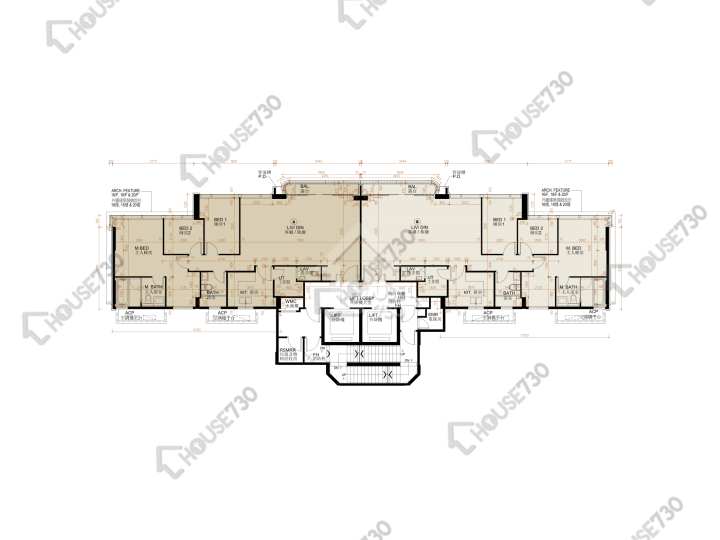瀚名 平面圖 瀚名 16-20樓 樓層平面圖 - House730