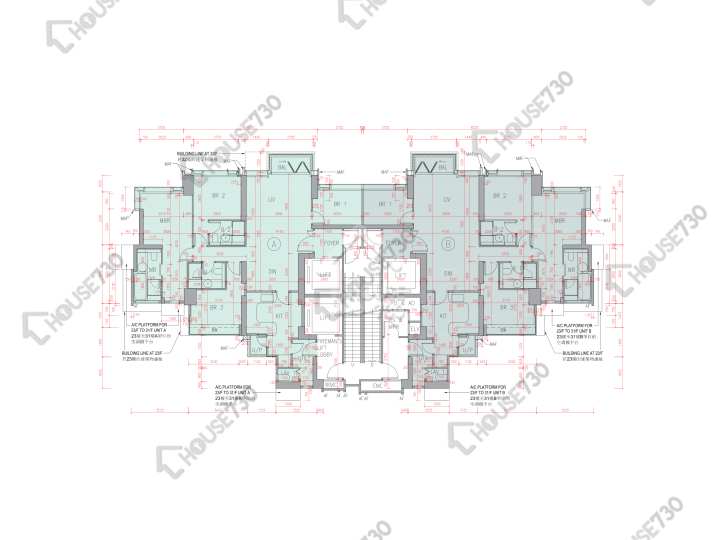 柏傲山 平面圖 柏傲山 2座 23,25-30,31樓 樓層平面圖 - House730