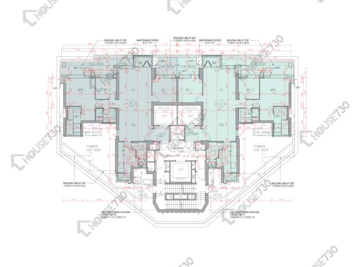 柏傲山 平面圖 柏傲山 1座 3樓 樓層平面圖 - House730