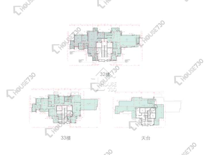 柏傲山 平面圖 柏傲山 6座 32樓 樓層平面圖 - House730