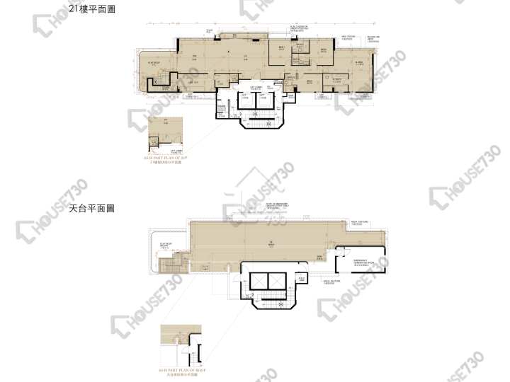 瀚名 平面圖 瀚名 21樓 樓層平面圖 - House730