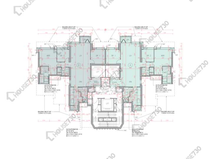 柏傲山 平面圖 柏傲山 1座 5-12,15-20,21樓 樓層平面圖 - House730