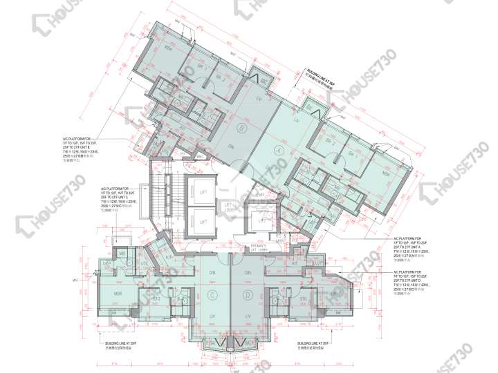 柏傲山 平面圖 柏傲山 5座 7-12,15-23,25-26,27樓 樓層平面圖 - House730