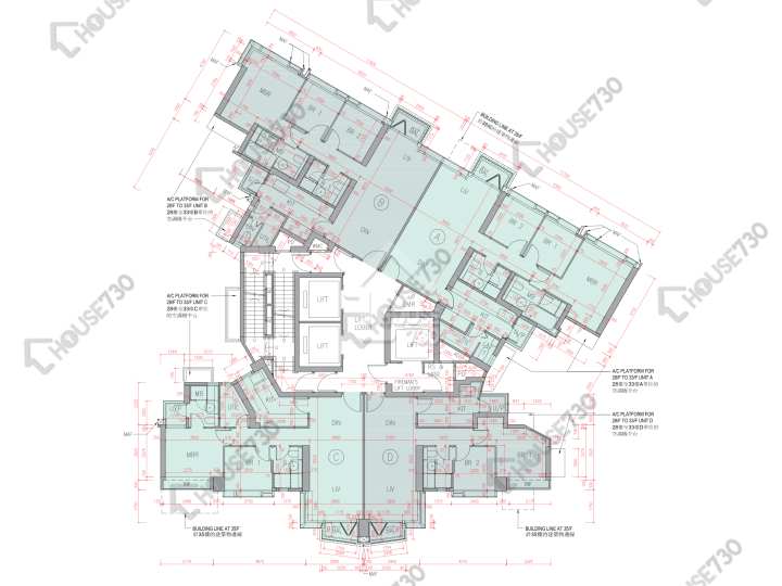 柏傲山 平面圖 柏傲山 5座 28-33樓 樓層平面圖 - House730