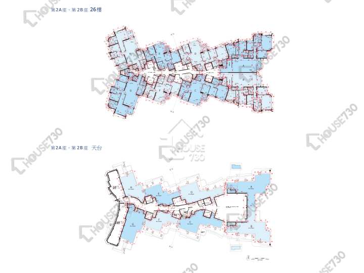 星漣海 平面圖 星漣海 2A座 26樓 樓層平面圖 - House730