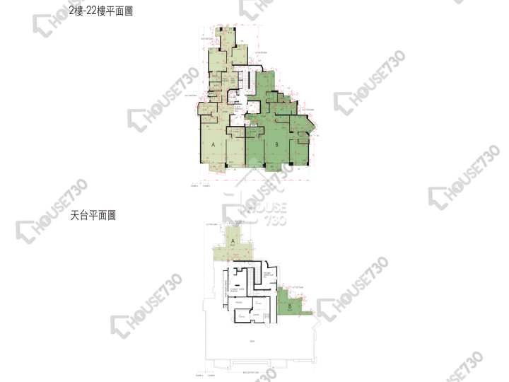 君柏 平面圖 君柏 7座 2-3,5-12,15-21,22樓 樓層平面圖 - House730