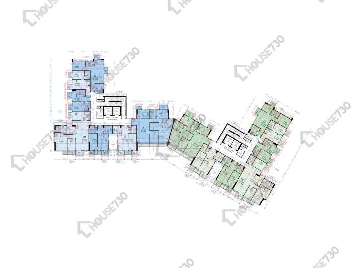 逸璟.龍灣 平面圖 逸璟.龍灣 1座 2-3,5-12,15-16,17樓 樓層平面圖 - House730