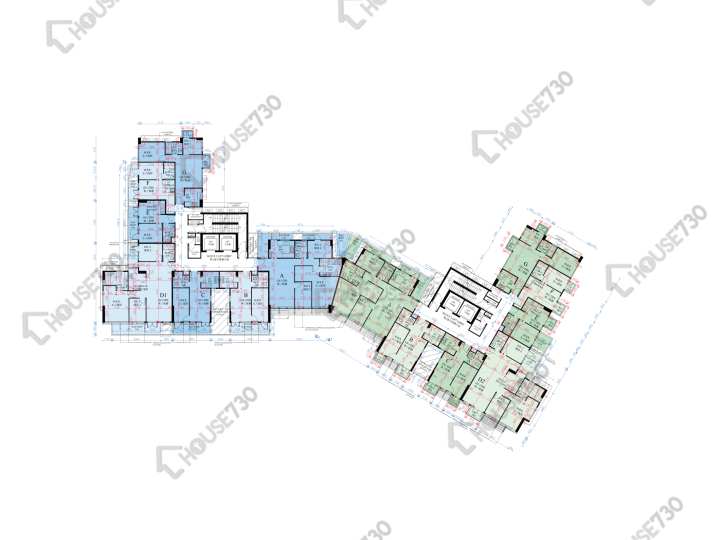 逸璟.龍灣 平面圖 逸璟.龍灣 1座 1樓 樓層平面圖 - House730
