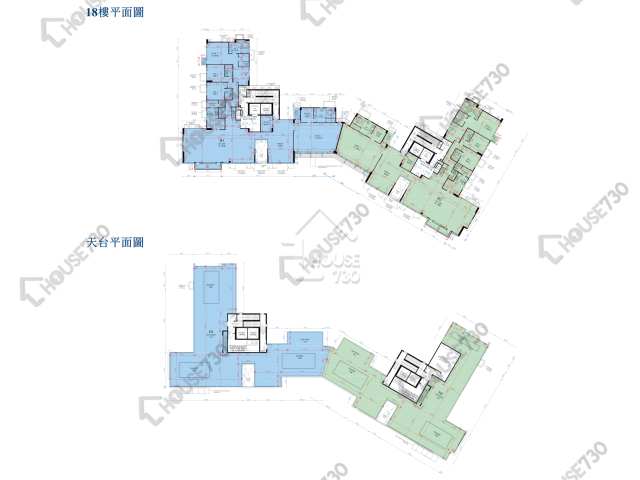 逸璟．龍灣 平面圖 逸璟．龍灣 1座 18樓 樓層平面圖 - House730